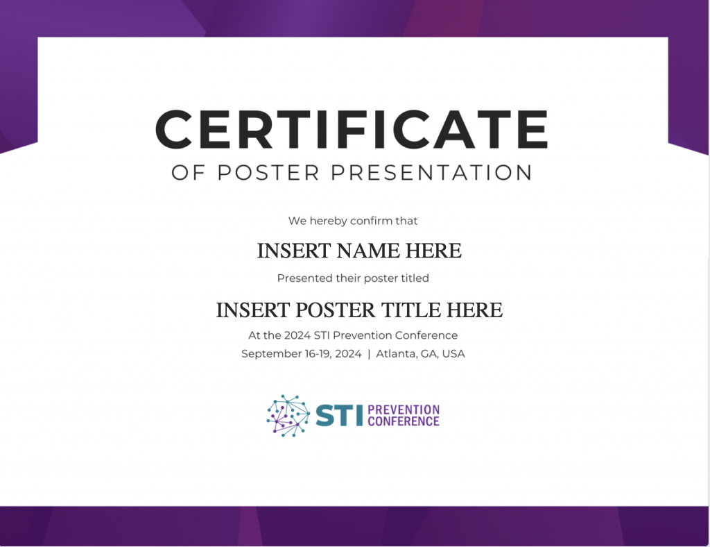 Certificate of Poster Presentation